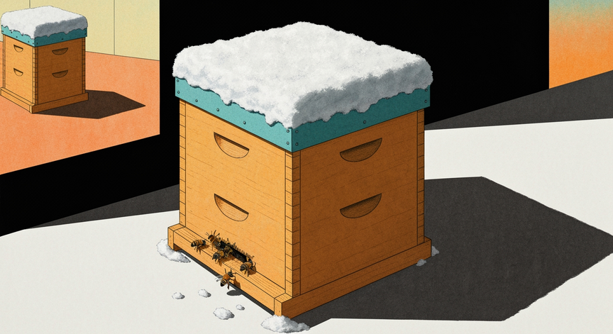 Beehive Winter Management in French