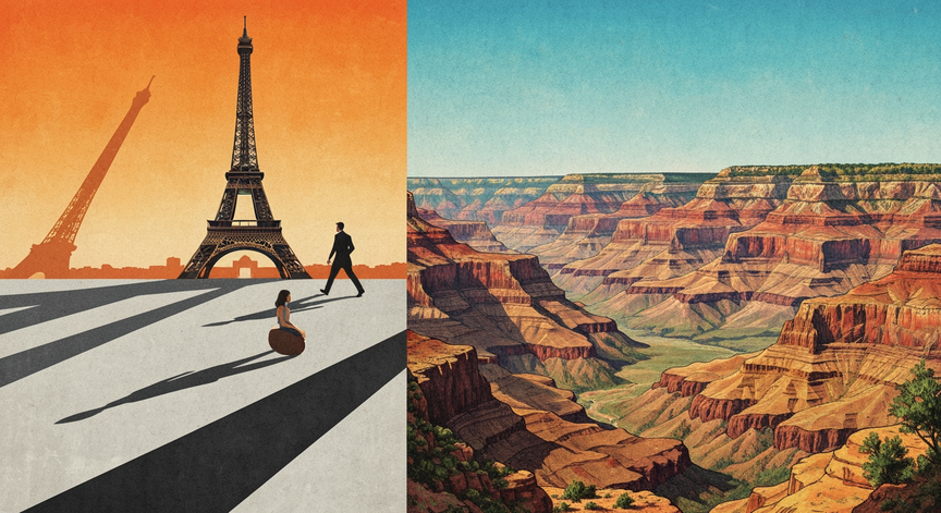 Natural Wonders Versus Man-Made Icons