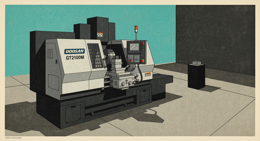 Doosan Puma GT2100M CNC Machine Operation