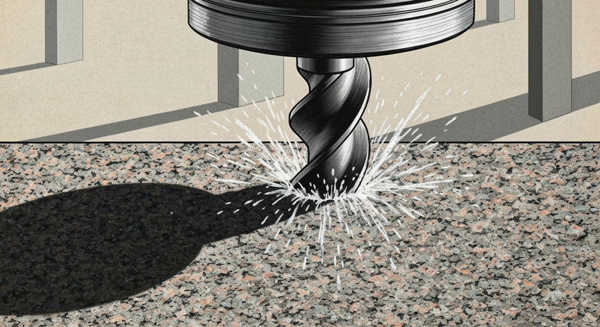 Drilling Straight Holes in Granite