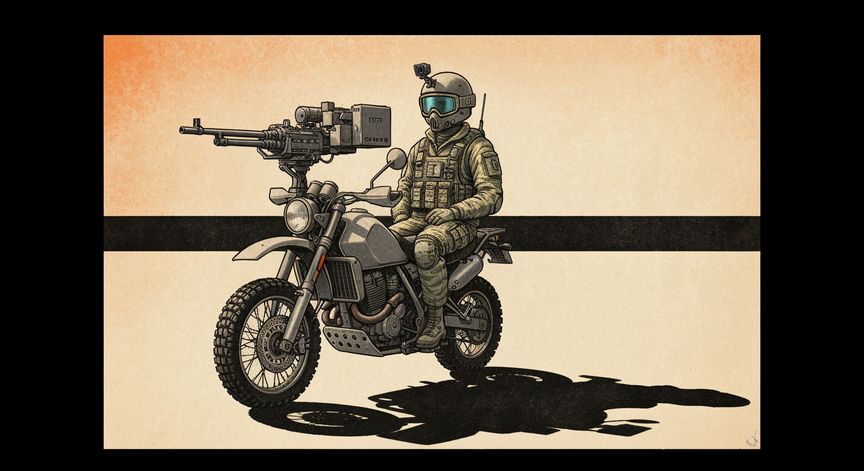 Weaponized Motorbike for Infantry Operations