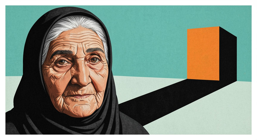 Artistic Portraiture of an Elderly Iranian Woman
