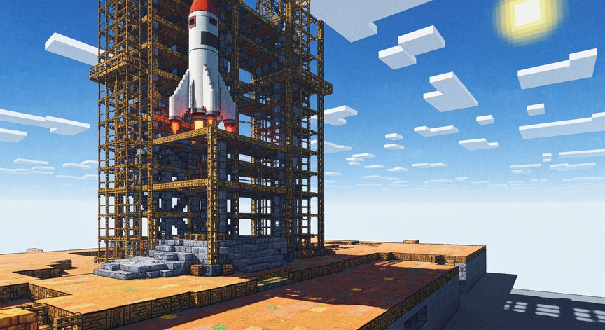 Minecraft Rocket Launch Tower Construction