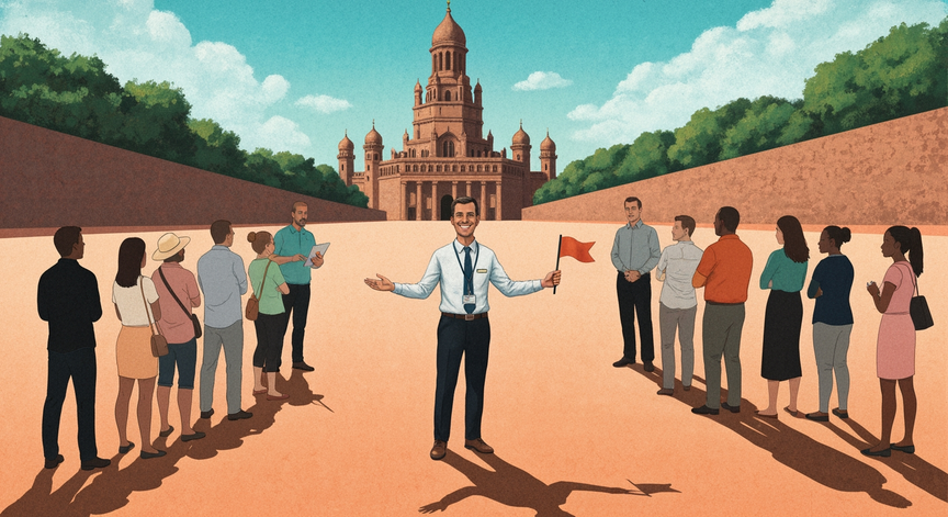 Professional Greeting and Destination Introduction for Tourism