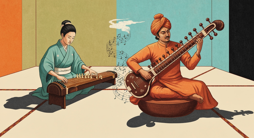 জাপানি শাস্ত্রীয় সঙ্গীতের সাথে ভারতীয় শাস্ত্রীয় সঙ্গীতের তুলনা