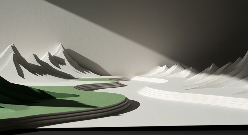 Mestria em Escultura de Papel Paisagística Contemporânea