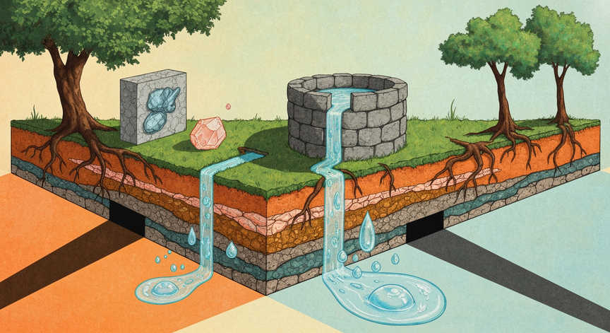 Biochemical Origins of Healing Wells