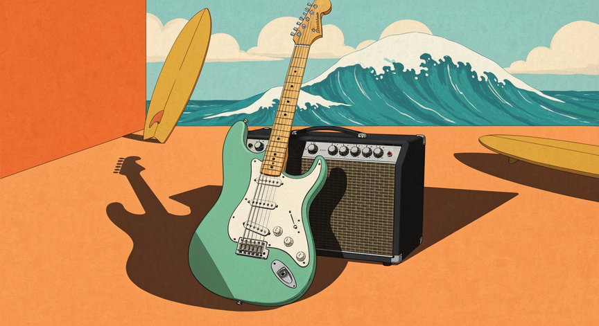 Guitarra Surf Rock Eléctrica