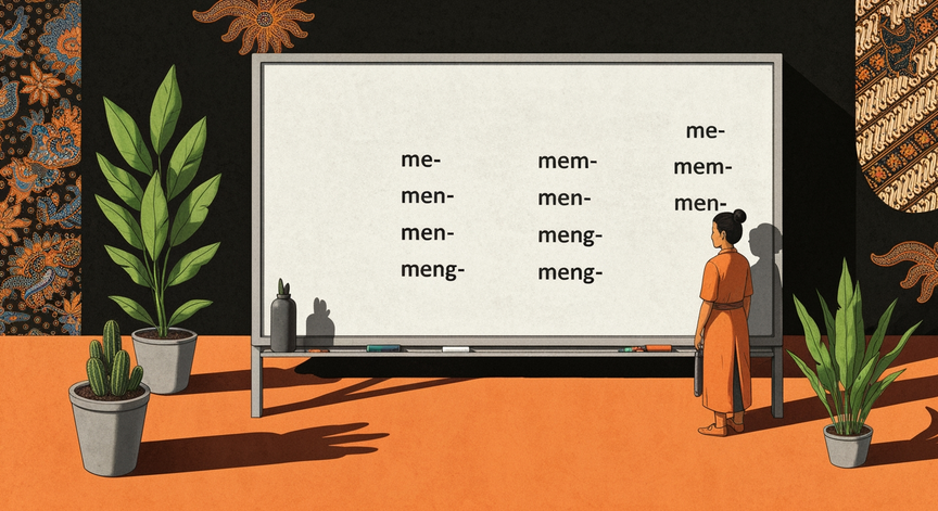 インドネシア語 me-接頭辞の徹底解説